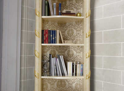 Schränke Design Barock Stil Vitrine Bar Schrank Massiv Regal Bücherregal Holz